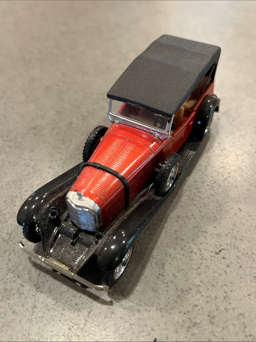 Vintage Solido die-cast 1928 Mercedes SS touring car Ref 132, 1:43 scale.